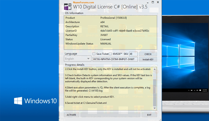Windows 10 Digital License C# Crack