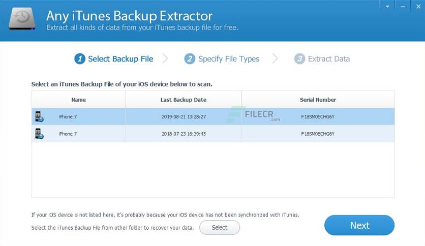Any iTunes Backup Extractor Crack