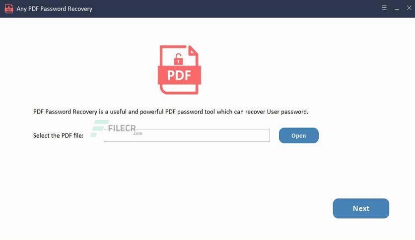 Any PDF Password Recovery Crack