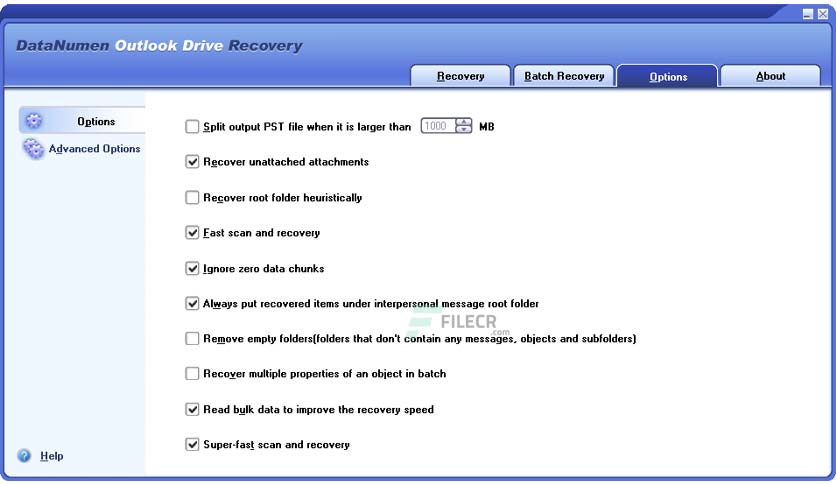 DataNumen Outlook Drive Recovery Crack
