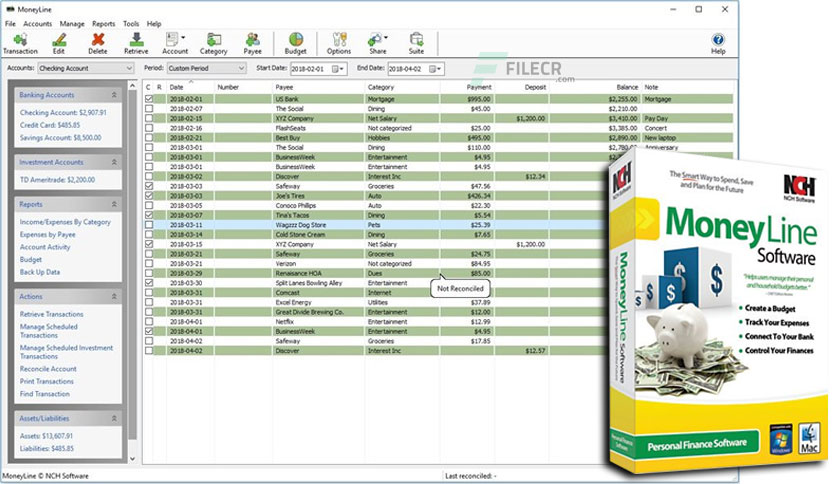 NCH MoneyLine Plus Crack