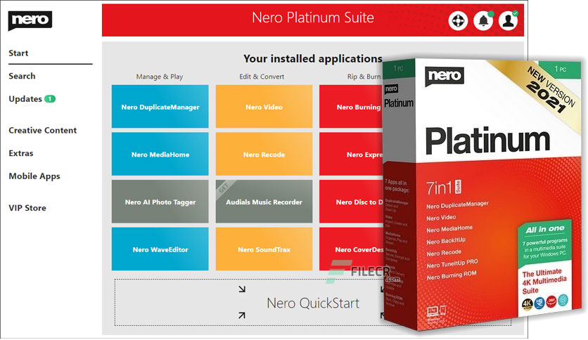 Nero Platinum Suite + Content Packs Crack