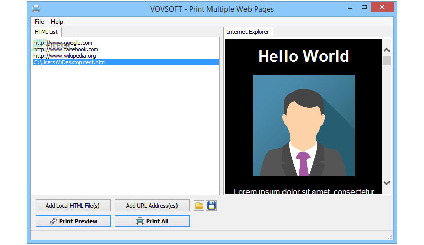 VovSoft Print Multiple Web Pages Crack