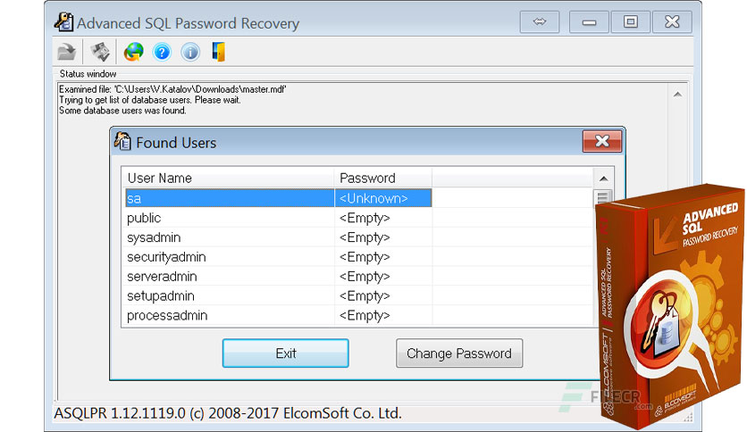 ElcomSoft Advanced SQL Password Recovery Crack