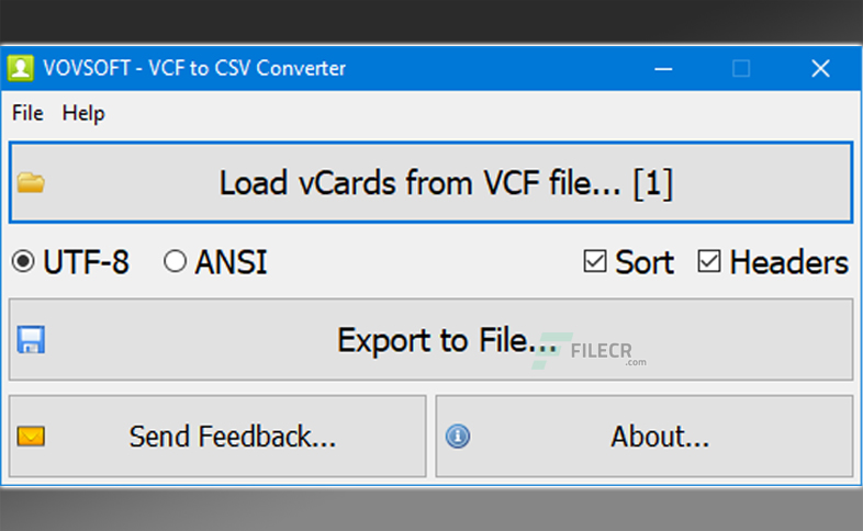 VovSoft CSV to VCF Converter Crack
